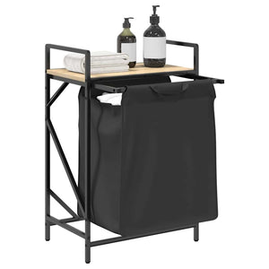 Wäschekorb mit Ablage Sonoma-Eiche