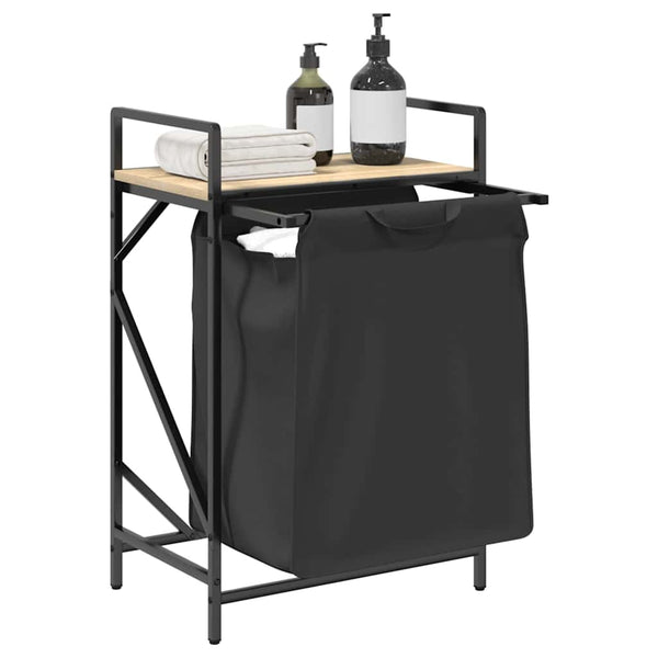 Wäschekorb mit Ablage Sonoma-Eiche