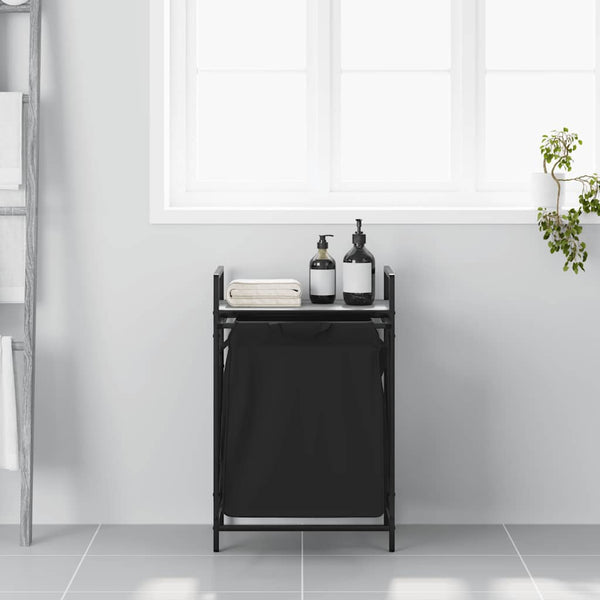 Wäschekorb mit Ablage Grau Sonoma