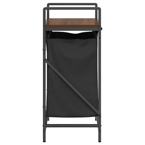 vidaXL Laundry Basket with Shelf Brown Oak Look