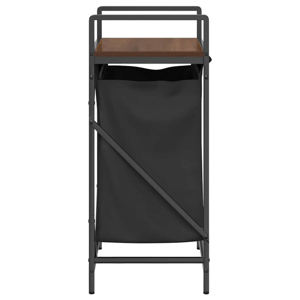 vidaXL Laundry Basket with Shelf Brown Oak Look