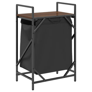 vidaXL Laundry Basket with Shelf Brown Oak Look