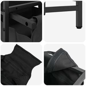 vidaXL Panier à linge à 3 compartiments avec étagères Chêne noir