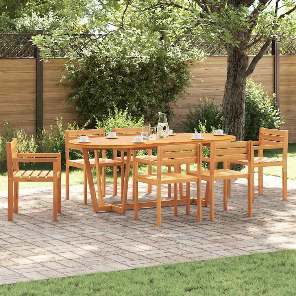 7-teiliges Garten Ess-Set Akazie Massivholz