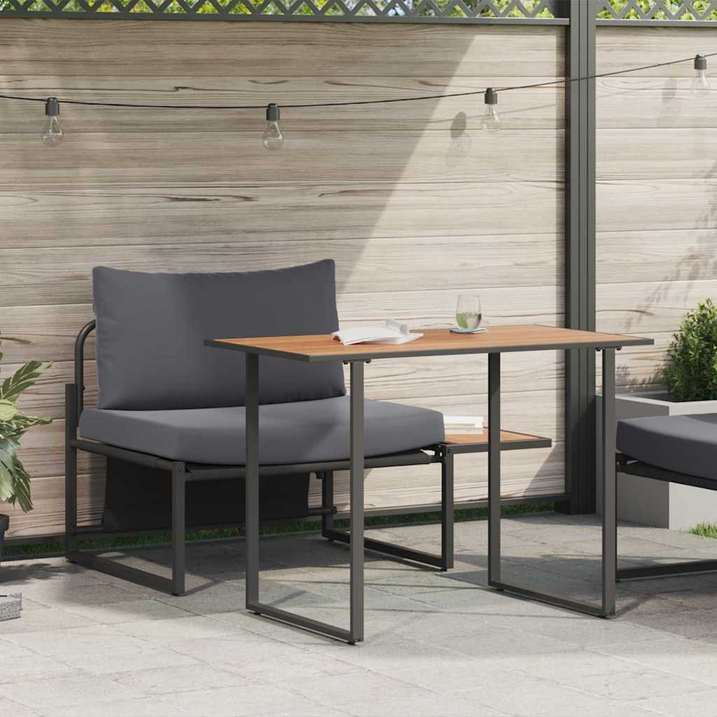 Anthrazit Stahl Gartenmöbel Set 2-teilig