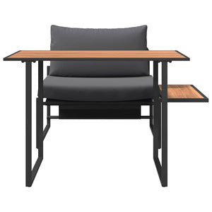 Anthrazit Stahl Gartenmöbel Set 2-teilig