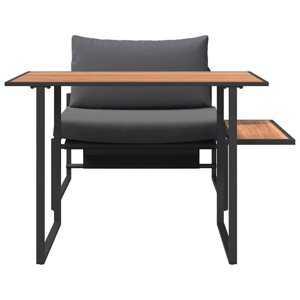 Anthrazit Stahl Gartenmöbel Set 2-teilig