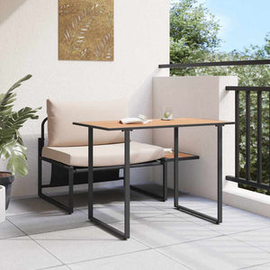 Outdoor Stahl Sitzmöbel Set Taupe, 2-teilig