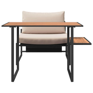 Outdoor Stahl Sitzmöbel Set Taupe, 2-teilig