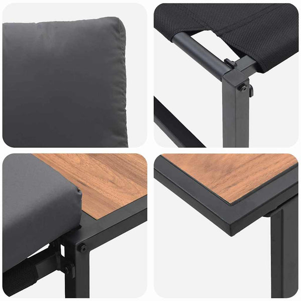 Gartensofa Set 2-teilig Anthrazit
