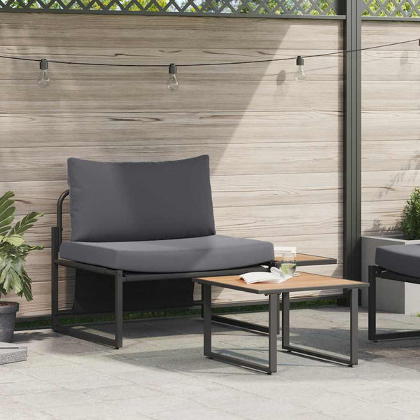 Gartensofa Set 2-teilig Anthrazit