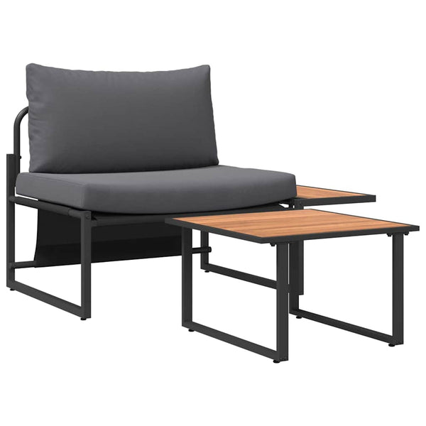 Gartensofa Set 2-teilig Anthrazit