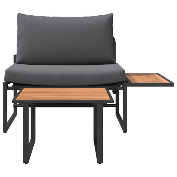 Gartensofa Set 2-teilig Anthrazit