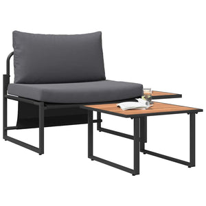Gartensofa Set 2-teilig Anthrazit