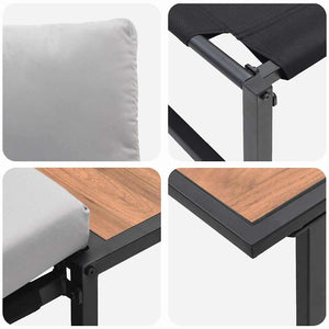 Gartensofa Set Hellgrau 2-teilig