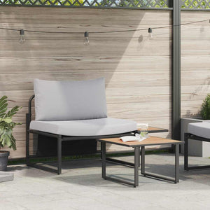 Gartensofa Set Hellgrau 2-teilig