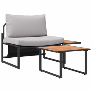 Gartensofa Set Hellgrau 2-teilig