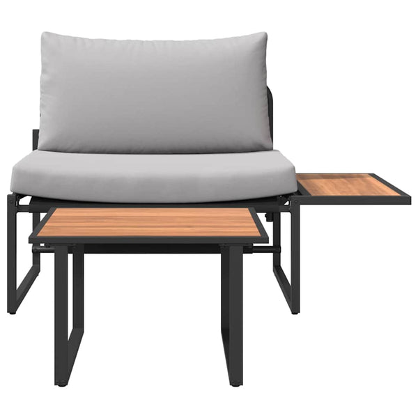 Gartensofa Set Hellgrau 2-teilig