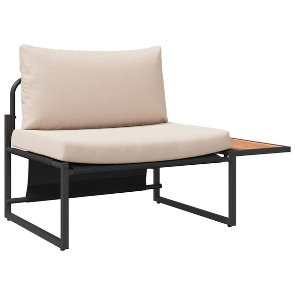 2-teiliges Gartensofa-Set Taupe Stahl