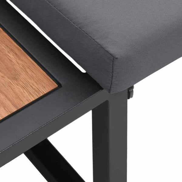 Gartensofa Anthrazit mit Kissen