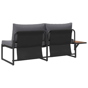Gartensofa Anthrazit mit Kissen