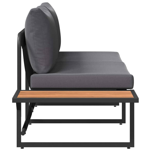 Gartensofa Anthrazit mit Kissen