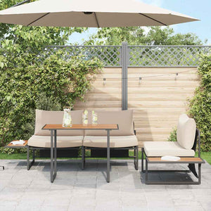 Gartentisch Braun Holz 100x55 cm