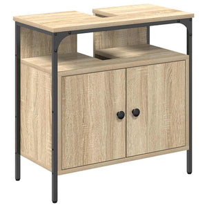 Beiger Badezimmerschrank mit Tür 60x60 cm