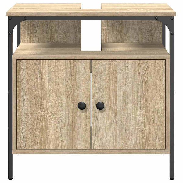 Beiger Badezimmerschrank mit Tür 60x60 cm
