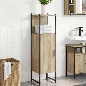 Beiger Badezimmerschrank 33x33x120,5 cm