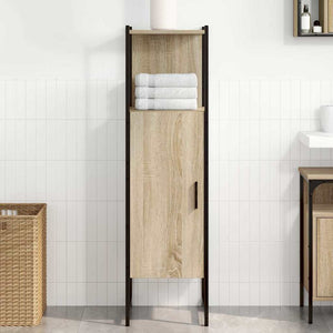Beiger Badezimmerschrank 33x33x120,5 cm