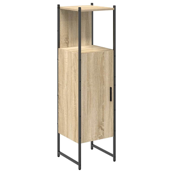Beiger Badezimmerschrank 33x33x120,5 cm
