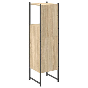Beiger Badezimmerschrank 33x33x120,5 cm