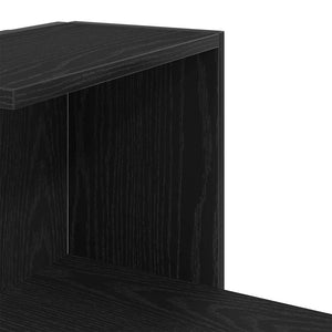 Eckregal Wandregal Schwarz Eiche 140cm