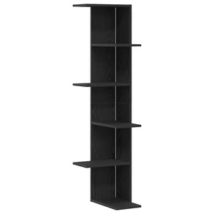 Eckregal Wandregal Schwarz Eiche 140cm