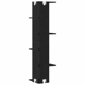 Eckregal Wandregal Schwarz Eiche 140cm