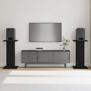 Lautsprecherständer Schwarz Eiche 60cm (2er-Set)