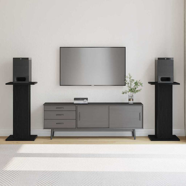Lautsprecherständer Schwarz Eiche 60cm (2er-Set)