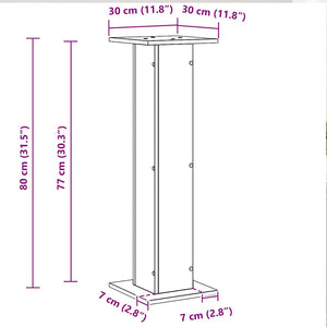 Lautsprecherständer Schwarz Eichen-Optik (2er-Set)