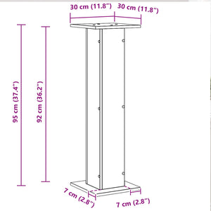 Lautsprecherständer Schwarz Eichen-Optik, 2er-Set