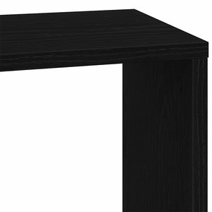 Schwarzes Bücherregal Eichenoptik, 162,5 cm hoch