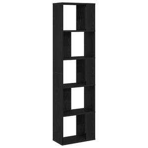 Schwarzes Bücherregal Eichenoptik, 162,5 cm hoch