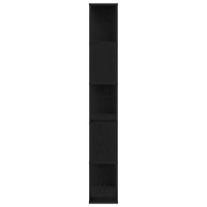 Schwarzes Bücherregal Eichenoptik, 162,5 cm hoch