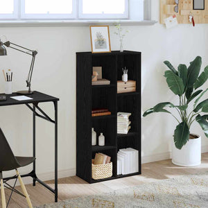 Bücherregal Schwarz Eichen-Optik