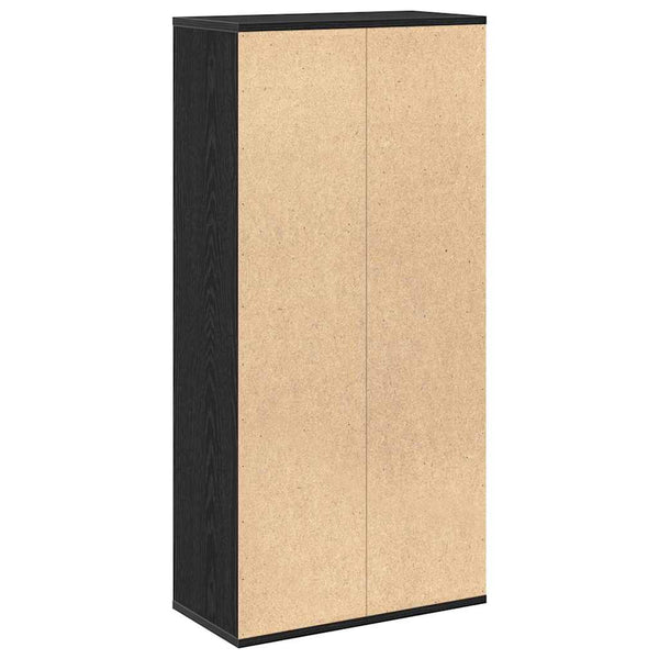 Bücherregal Schwarz Eichen-Optik
