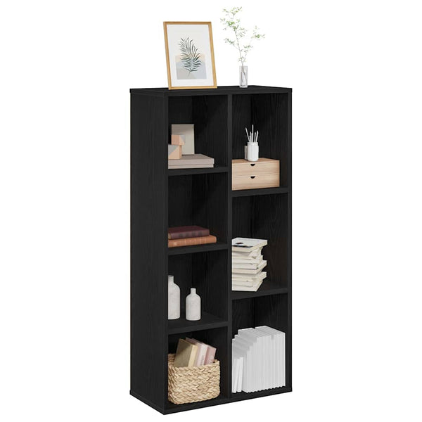 Bücherregal Schwarz Eichen-Optik