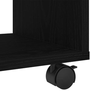 Beistelltisch Schwarz Eichen-Optik mit Regal