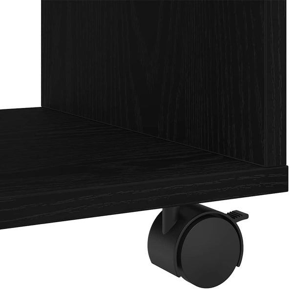 Beistelltisch Schwarz Eichen-Optik mit Regal