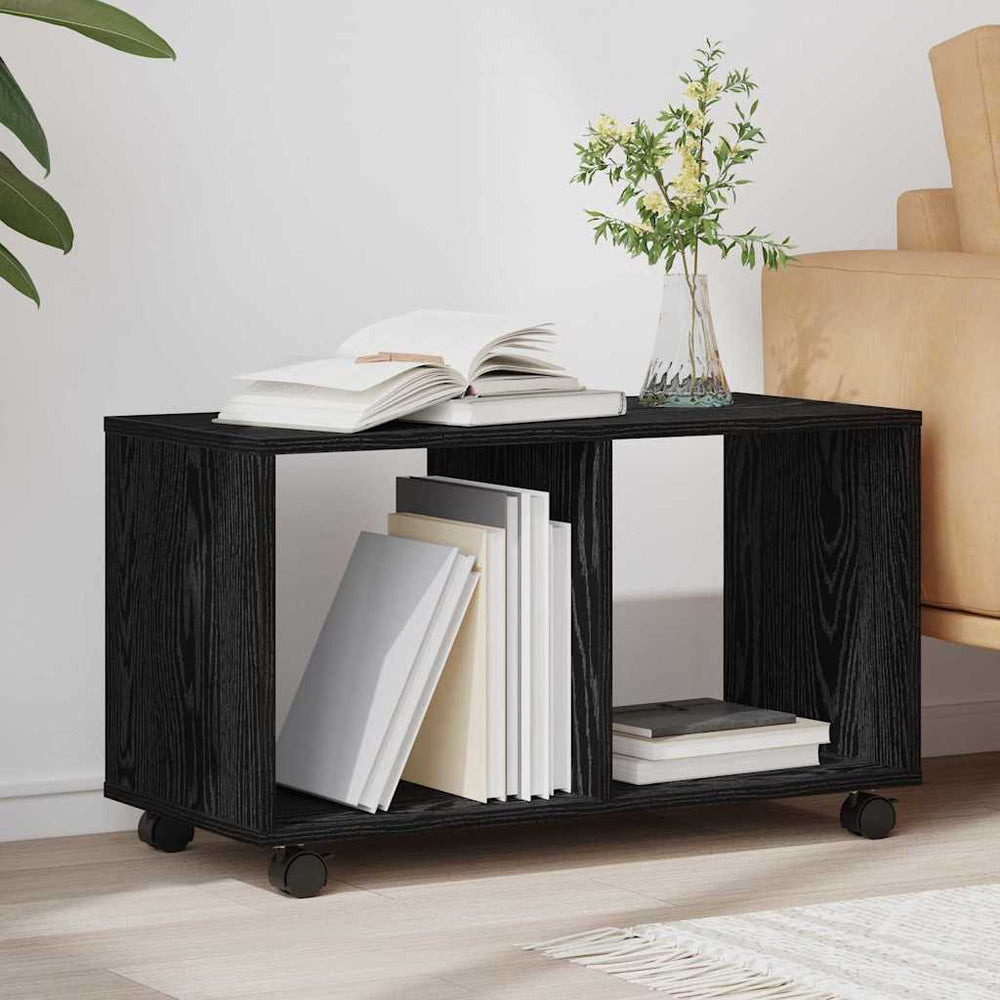 Beistelltisch Schwarz Eichen-Optik mit Regal