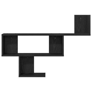 Wandregal Schwarz Eichenoptik 100 cm